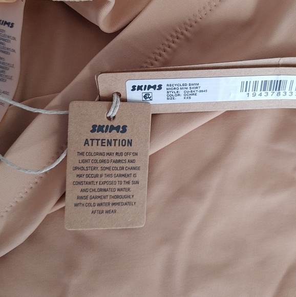 SKIMS 2 Pieces Swimming High Neck Racer Back Top & Mini Micro Swim Skirt - Picture 7 of 16